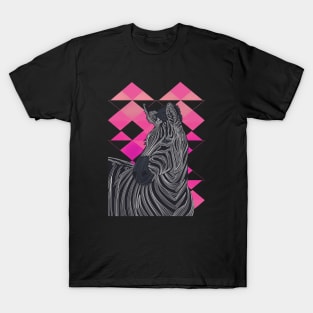 Zebra Pink Geometric T-Shirt